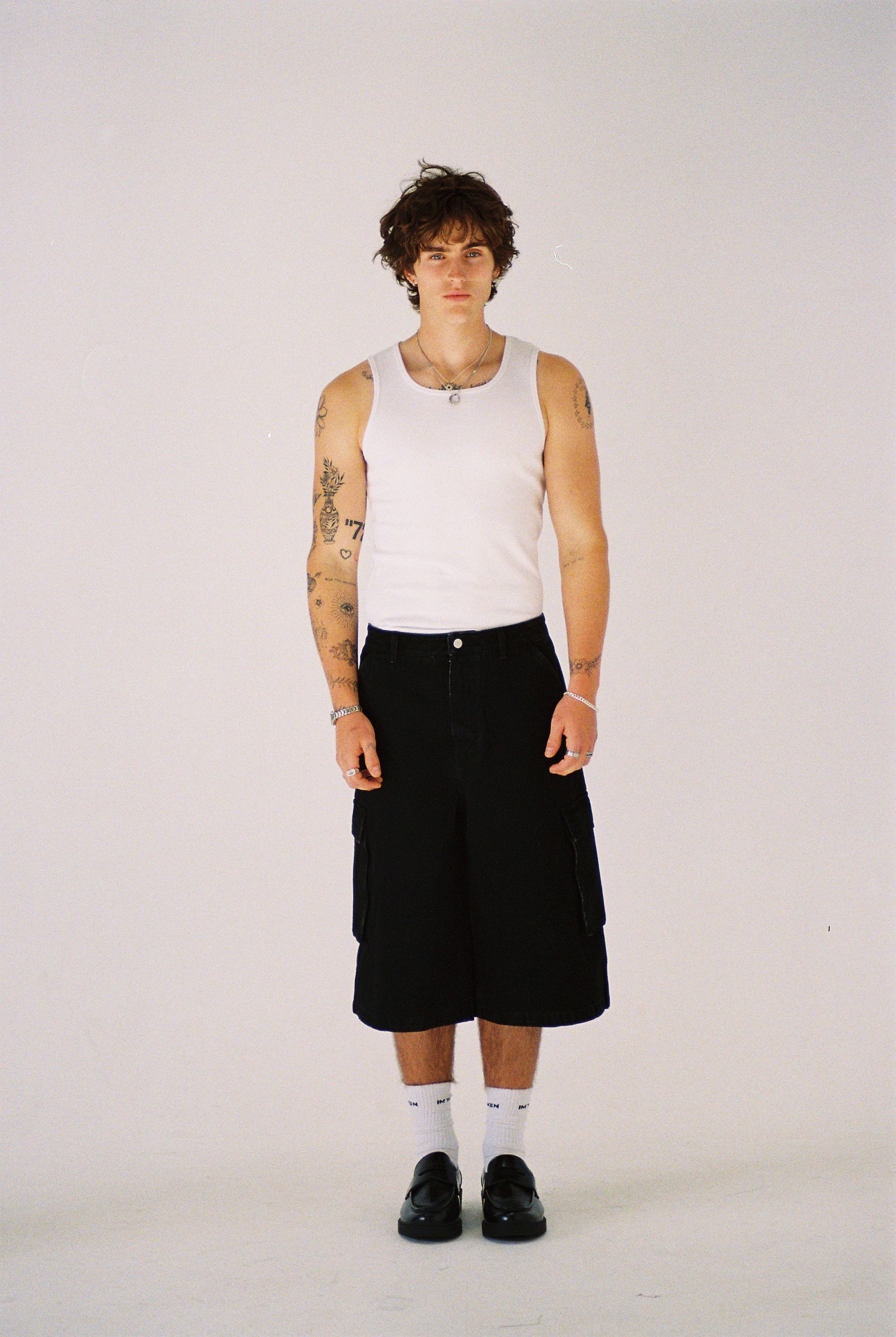 CARGO JORTS - WASHED BLACK